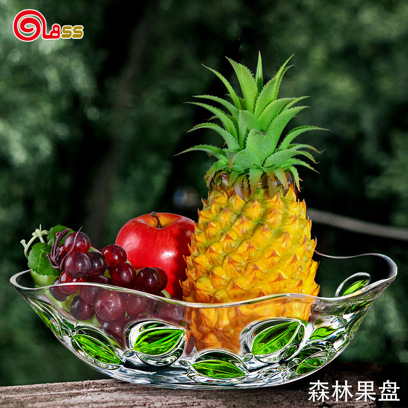 水晶玻璃水果盘干果盘时尚瓜果盘托盘水果盘糖果盘