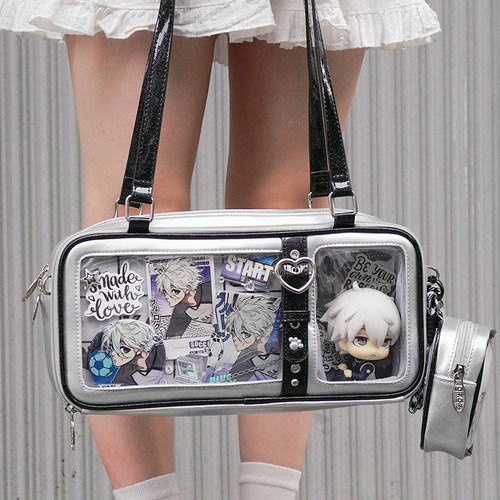 DRDR原创设计小猫斗恶龙学生二次元痛包谷美日常追星娃包单肩包