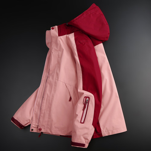 冲锋衣潮牌可拆卸加绒加厚防水