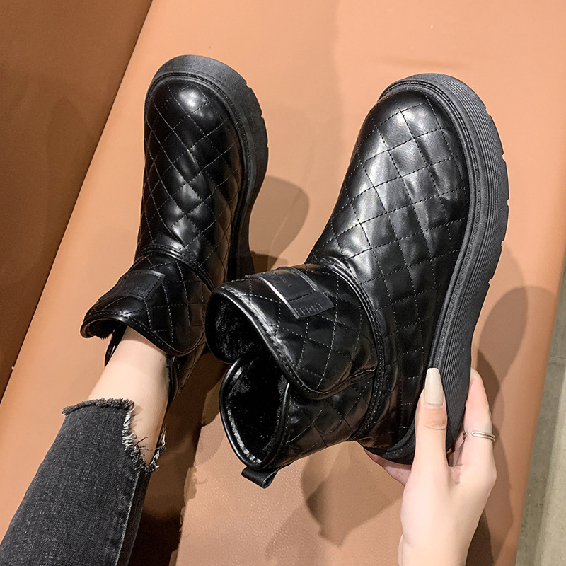 厚底防水雪地靴女冬款