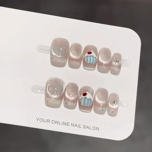 春夏新款冰淇淋短款美甲贴