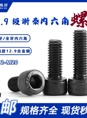 M12-M20 内六角螺丝 12.9级高强度螺钉圆柱头螺栓杯头螺丝钉