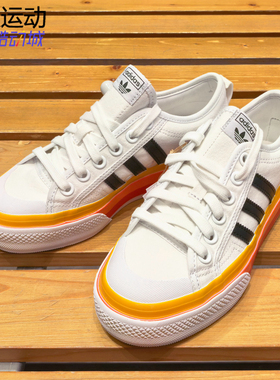 阿迪达斯NIZZA PLATFORM经典男女厚底增高运动休闲帆布鞋 JQ9148