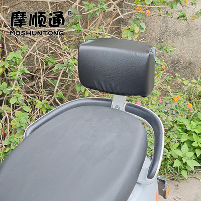 电动车防撞靠背套雅迪爱玛台铃九号电动车防晒缓震护腰海绵靠背