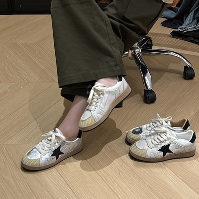 Z时代反精致德训鞋星星小脏鞋女