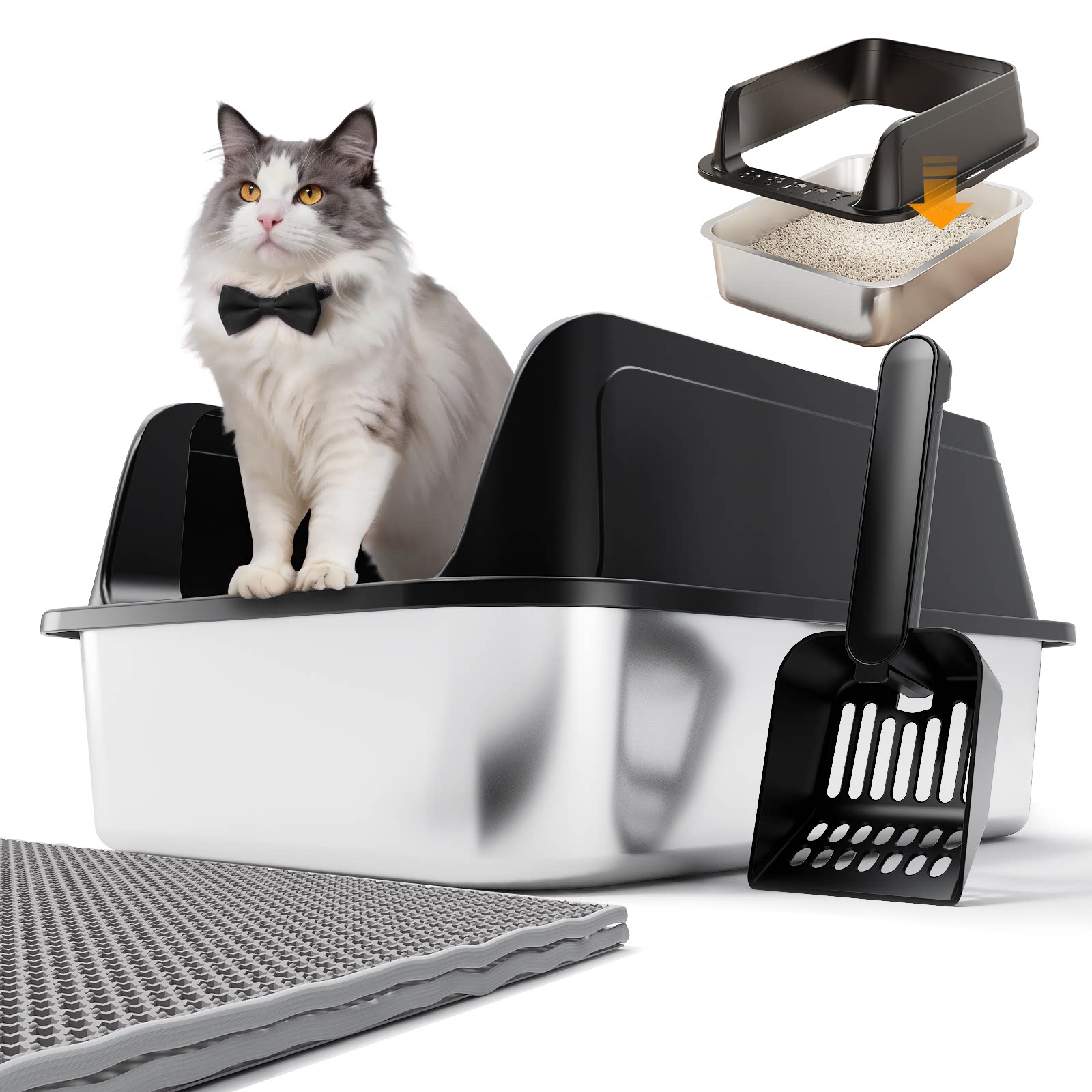 喵小森猫砂盆小号开放式猫厕所带铲子猫垫除臭宠物用品幼猫小猫