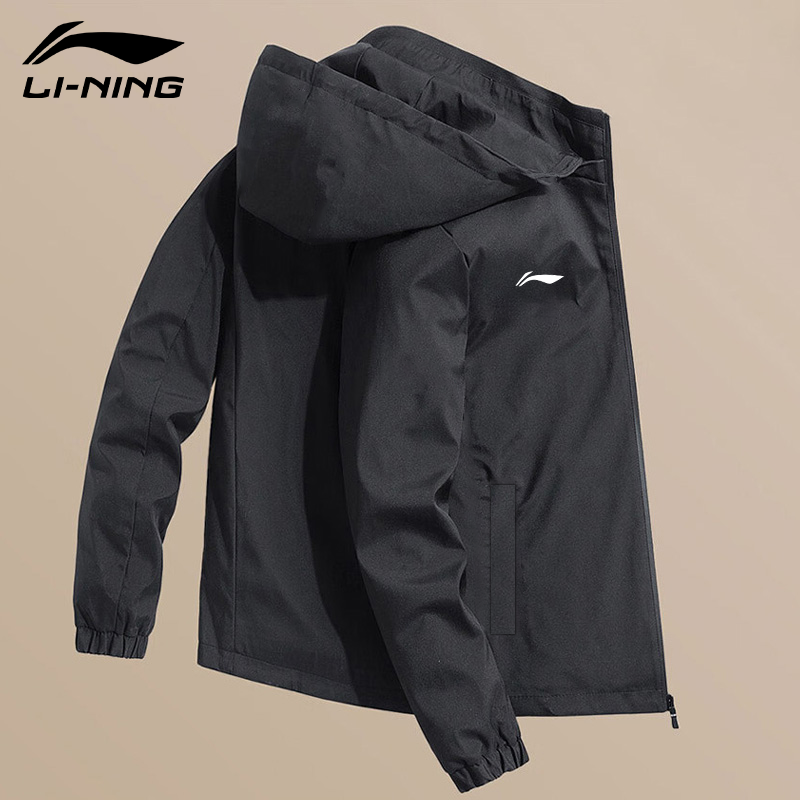 李宁运动风衣男连帽夹克男款外套