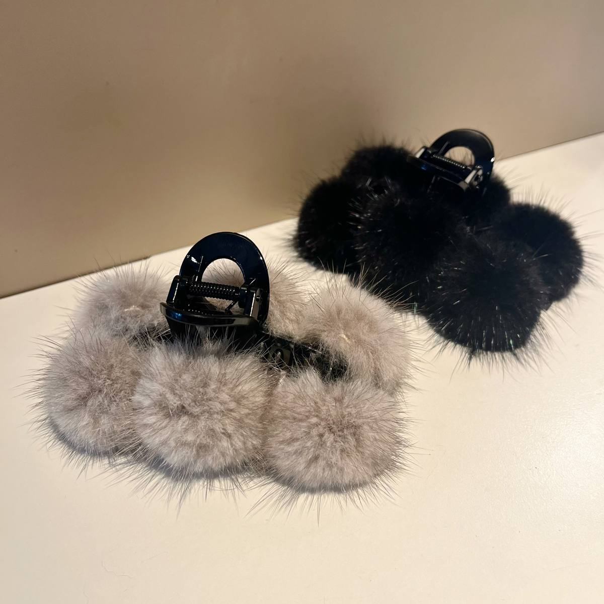 YUYOU抓夹貂毛高级毛毛球