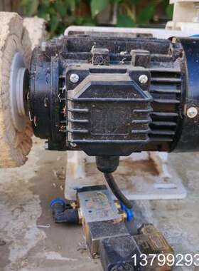 二手木工设备电机配件，PSK品牌蓝色外壳电机，带触摸屏变频器