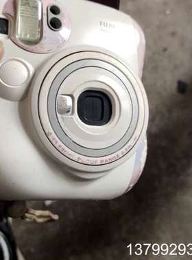 富士instax mini25拍立得相机，粉白色，功能正常，
