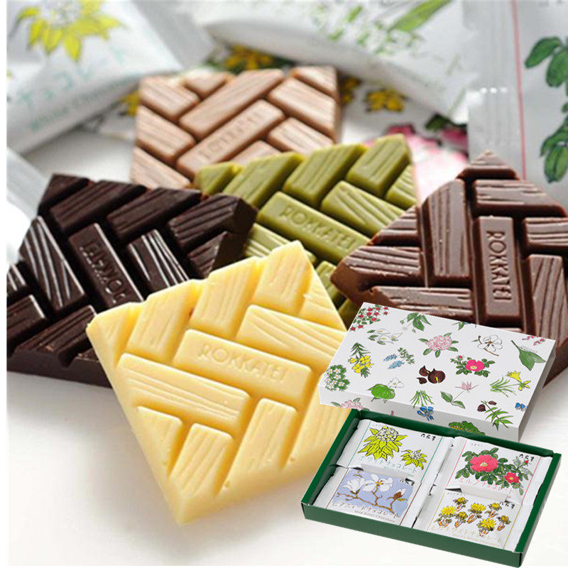 现货 日本北海道六花亭 睡眠主题 多彩方块巧克力礼盒 8枚入