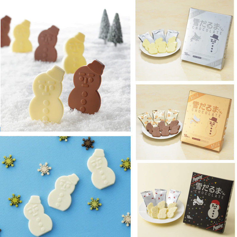 日本进口零食白色恋人圣诞限定雪人黑白巧克力牛奶北海道礼盒