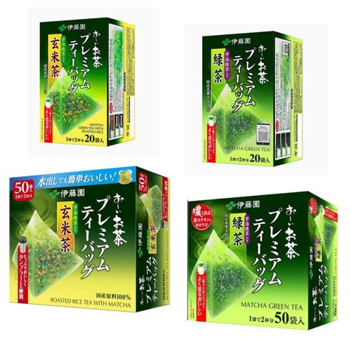 日本本土采购ITOEN伊藤园宇治抹茶极蒸绿茶三角茶包冷热泡玄米茶