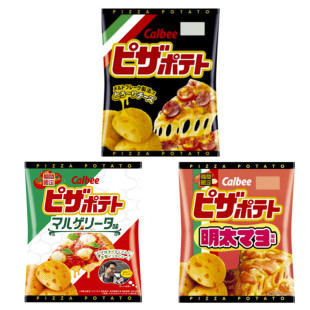 日本进口卡乐比calbee Jagabee浓厚芝士披萨薯片60g办公室零食