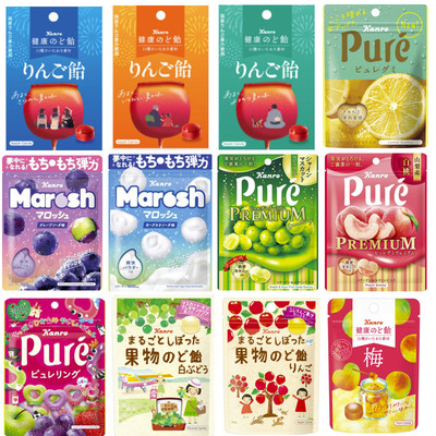 日本进口KANRO甘乐限定健康的糖31种食材润喉糖苹果味26g