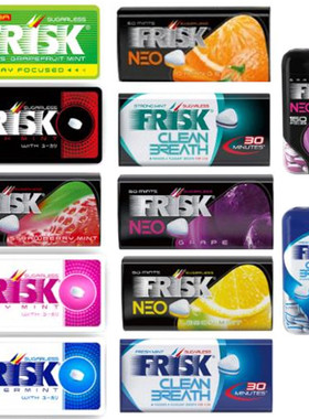 日本进口 FRISK清凉薄荷糖 润喉糖 提神润喉  多口味可选葡萄柠檬