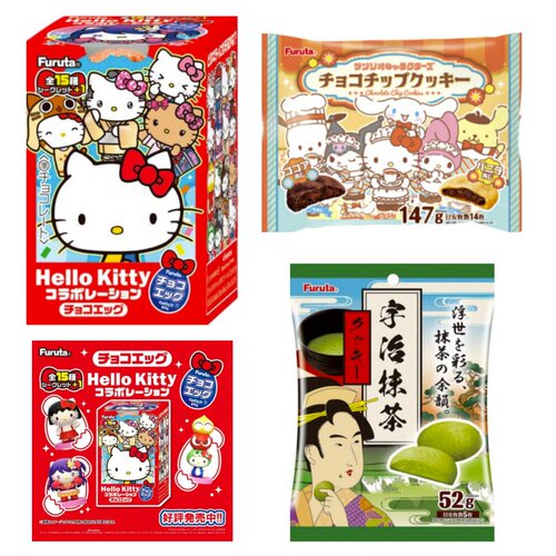 推荐~日本进口Furuta富路达hellokitty巧克力蛋食玩盲盒手办周边