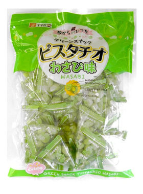 推荐~日本进口千成堂开心果儿童宝宝坚果绿色零食芥末味80g