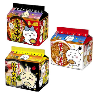 包邮日本明星chiikawa吉伊卡哇豚骨酱油杂烩汤面泡面方便面5袋入