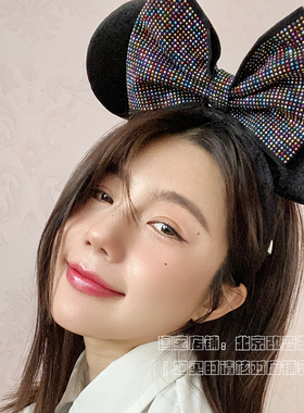东京发卡迪士尼米奇亮钻蝴蝶结