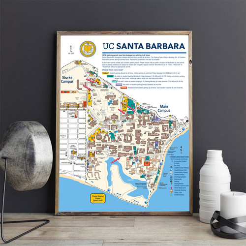 UCSB加州大学圣芭芭拉装饰画居家办公 现代简约卧室客厅 背景定制