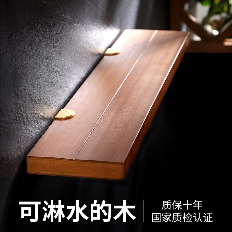 壁龛壹字木隔板網紅複古層架浴室洗漱台置物壁挂衛生間化妝鏡前架在類目 家庭/個人清潔工具, 衛浴用具/衛浴配件, 浴室角架/置物架中 - 來自Buy2taobao.com提供專業的淘寶代購服務