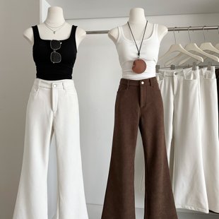 Store灯芯绒裤 Skk 时髦松弛老钱定制复合银狐绒复古休闲 包邮