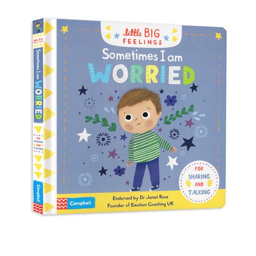 现货 英文原版 Little Big Feelings 小小孩大感觉系列 Sometimes I Am Worried 有时会忧伤 纸板书 0-5岁 认知启蒙情绪情商培养