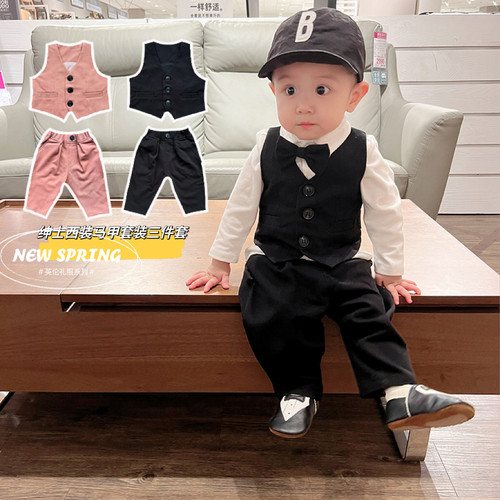 穿上就是小绅士花童生日服