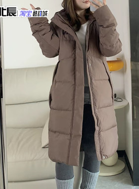 阿迪达斯男女羽绒服冬中长款字母logo连帽抗寒保暖运动外套KQ5516