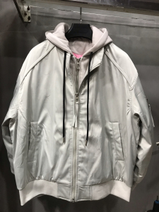 冬款处理美式假两件棒球连帽羽绒服外套重磅痞帅加厚飞行夹克外套