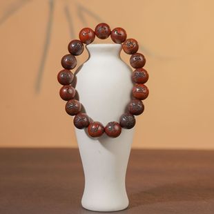 雷击枣木九字真言佛珠手串1.2念珠雕刻临兵斗者皆阵列前行17颗