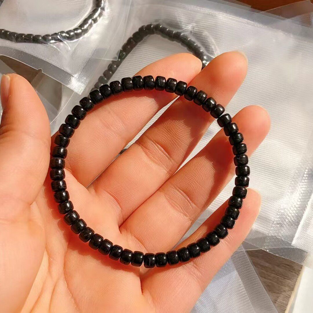 花道语阁天然椰蒂直切药片手串迷你单圈男女盘玩手链文玩佛珠念珠