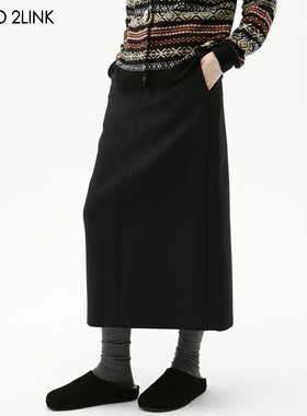 2LINKS｜直筒长裙 通勤极简 秋冬精选初剪羊毛半裙