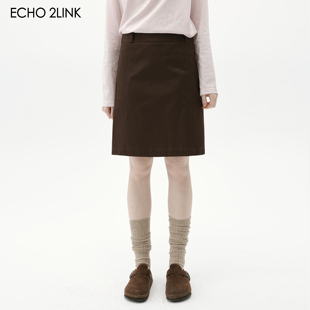2LINKS｜利落工装廓形 经典版型宽腰设计 质感通勤直筒中款半身裙