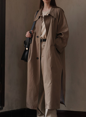 2LINKS｜意大利 经典摩卡色 极简宽松立体廓形 利落通勤质感风衣