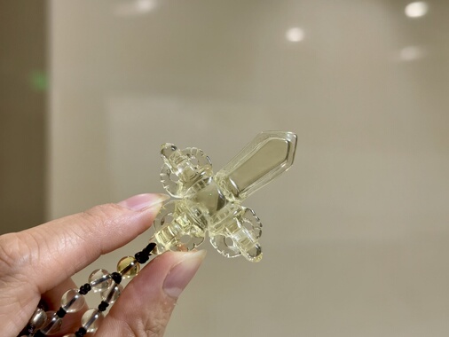 天然黄水晶吊坠黄水晶十字杵水晶出吊坠纯手工雕刻