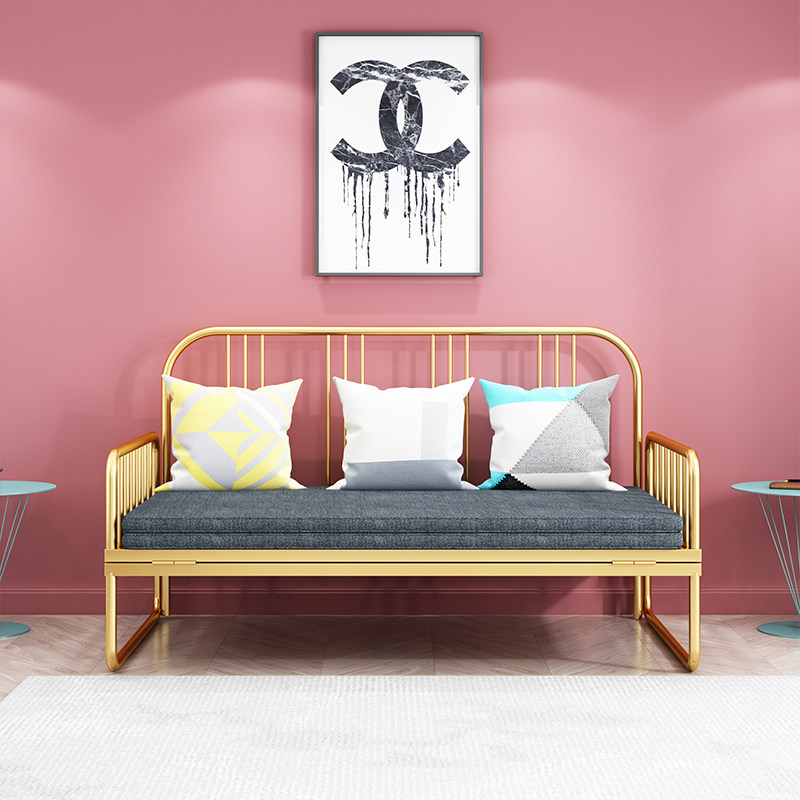 坐卧沙发床晟图铁艺多功能北欧