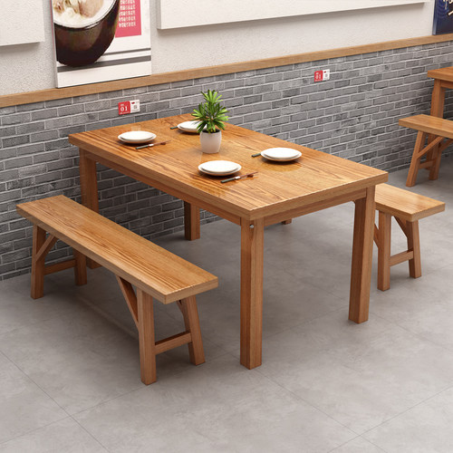 实木餐桌快餐店早餐店面馆小吃店