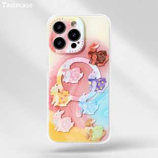 Tastecase穿衣服 兔子磁吸手机壳适用苹果iPhone16ProMax原创磨砂保护壳MagSafe彩色可爱卡通15全包14手机套
