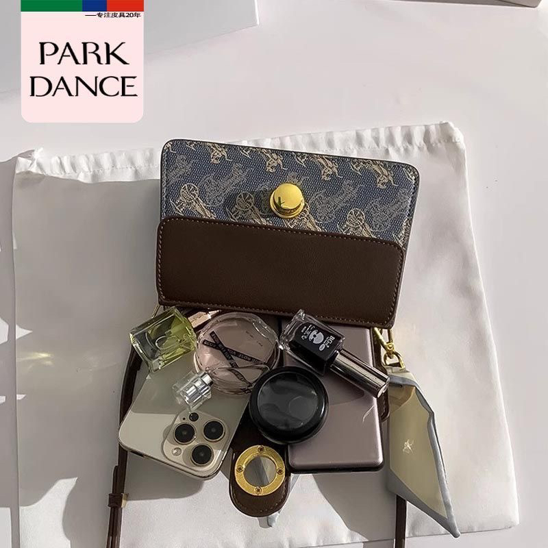 PARK DANCE2025新款高级感轻奢小众设计手提单肩斜挎包包女小方包