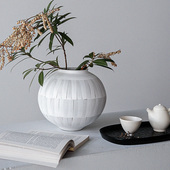 久伴高级轻奢复古陶瓷花瓶水培鲜花插花客厅餐桌装 饰摆件圆形大口