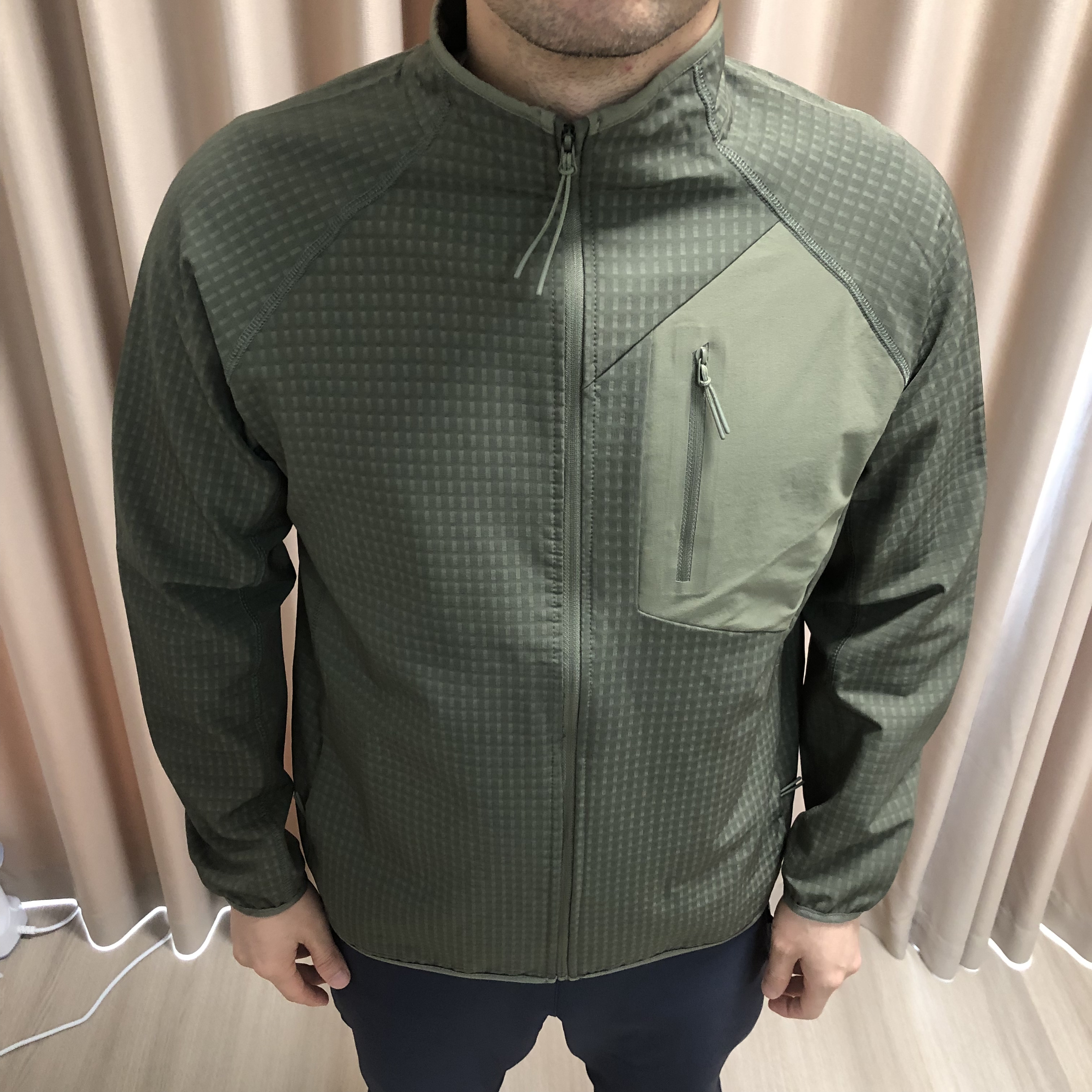 秋冬轻户外徒步运动休闲拉链卫衣衫抓绒防风保暖透气立领针织外套