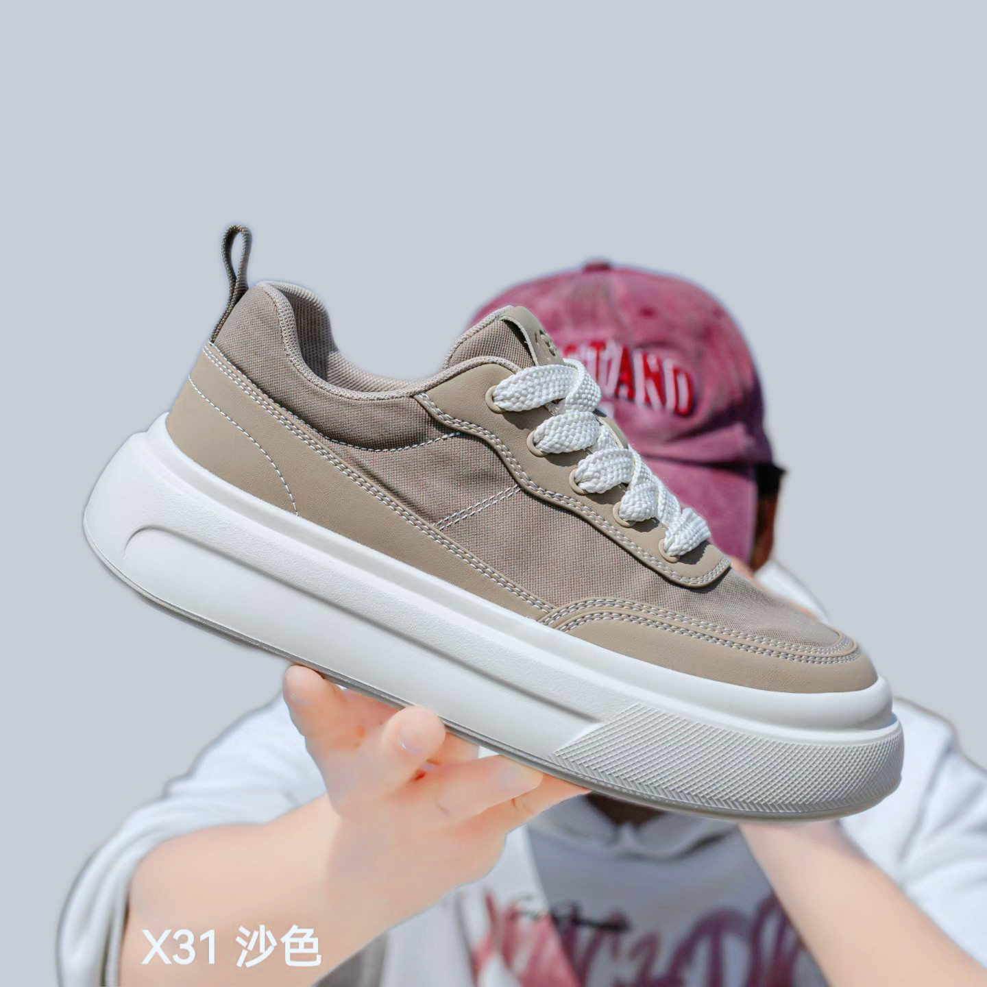 新款男鞋休闲韩版百搭透气帆布滑板鞋厚底轻底男生鞋