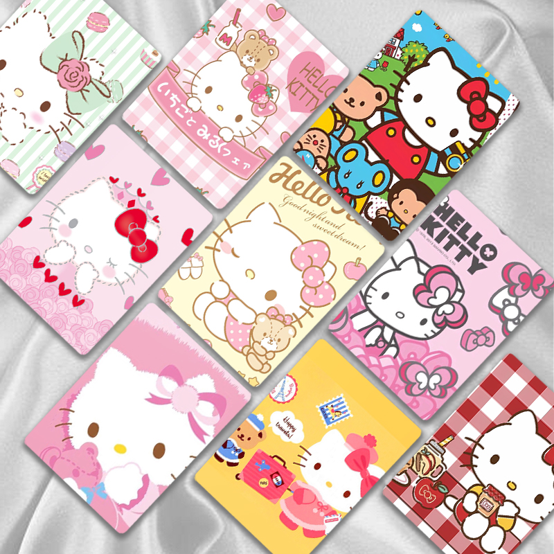 凯蒂猫周边镭射小卡50张/盒3寸lomo卡拍立得无重复新款磨砂盒装