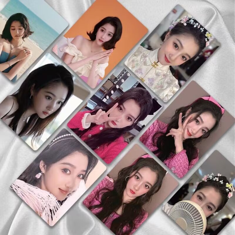 关晓彤周边镭射小卡50张/盒3寸lomo卡拍立得无重复新款磨砂盒装