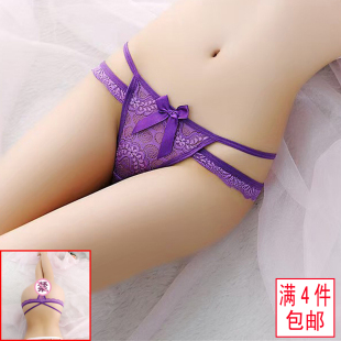 女生纯欲情调蕾丝诱惑 2026无痕火辣丁字裤 性感细带棉档内裤 女新款