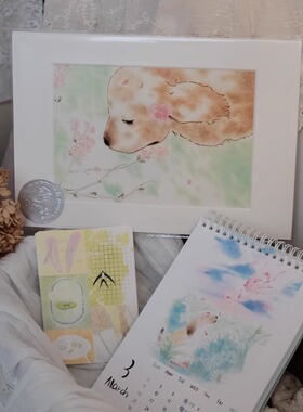 Hi Lovely.酉阿丙治愈系小动物微喷画家居装饰画温暖你的礼物