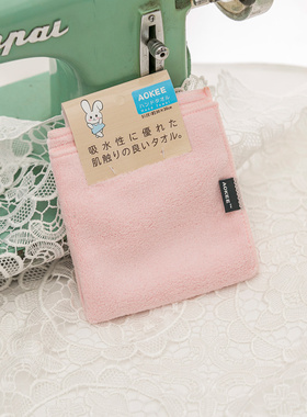 日式美容巾柔软吸水小方巾毛巾婴儿口水巾儿童手帕擦手巾吸汗巾