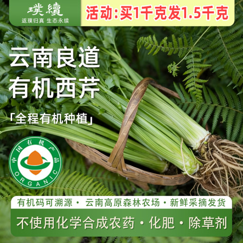 云南良道有机芹菜西芹一件一码